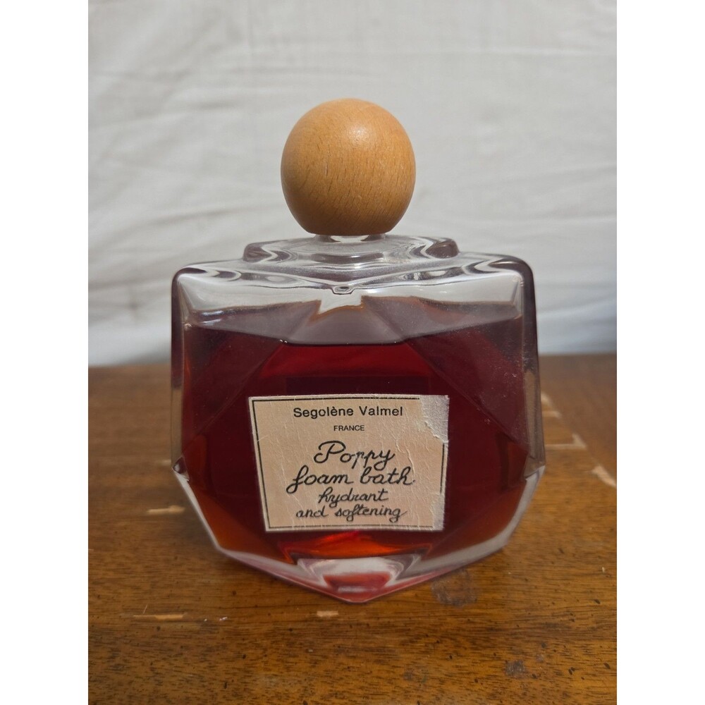 Segolene Valmel France Poppy Perfumed Luxury Bath Foam 1.2 Pound Bottle Vintage